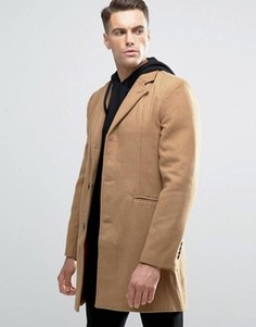 Пальто из смесовой шерсти D-Struct - Рыжий