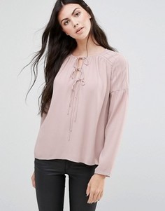 Блузка с завязками у горловины Greylin Haydie - Розовый