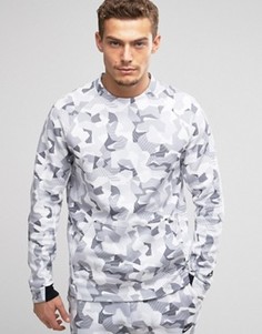 Белый свитшот с камуфляжным принтом Nike Tech 823501-100 - Белый