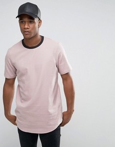 Мягкая на ощупь oversize-футболка пыльно-розового цвета ASOS - Розовый