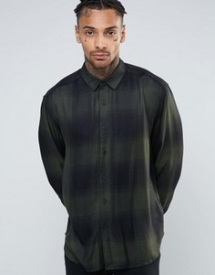 Свободная рубашка цвета хаки из вискозы ASOS - Зеленый