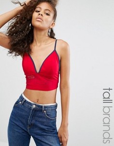 Укороченный топ на бретельках с принтом Fila Tall - Красный