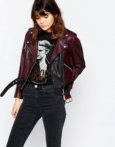 Байкерская куртка ASOS Premium - Красный