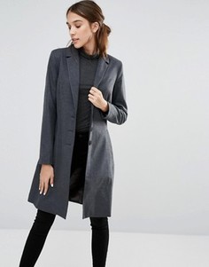 Пальто с воротником и застежкой на 3 пуговицы Closet - Серый