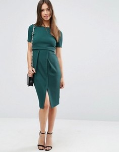 Фактурное двухслойное платье ASOS - Зеленый