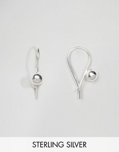 Серебряные серьги-протяжки ASOS - Серебряный