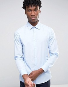Голубая рубашка узкого кроя Burton Menswear - Синий