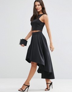 Юбка для выпускного асимметричной длины ASOS Premium - Черный