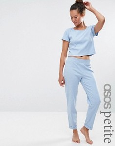 Свободные джоггеры в рубчик ASOS PETITE LOUNGE - Синий