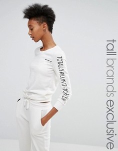 Трикотажный oversize‑топ Noisy May Tall Kicks Back - Белый