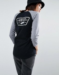 Топ с логотипом и рукавами реглан Vans Authentic - Черный