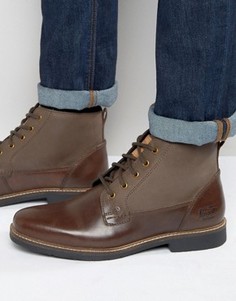 Коричневые кожаные ботинки на шнуровке Original Penguin - Коричневый