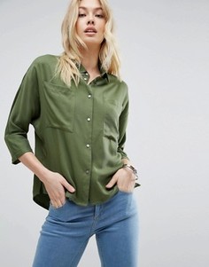 Свободная рубашка с карманами ASOS - Зеленый