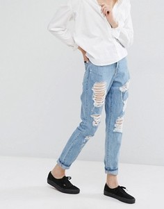 Рваные джинсы в винтажном стиле Dr Denim - Синий