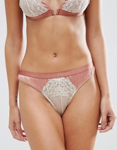 Бразильские трусики из кружева и атласа ASOS Valerie - Медный
