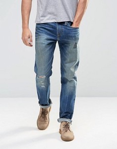Джинсы слим из селвидж‑денима с рваной отделкой Levis 511 - Синий Levis®