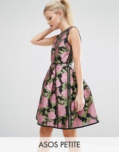Платье мини с цветочным принтом ASOS PETITE SALON - Мульти