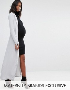 Легкое пальто макси для беременных Missguided Maternity - Серый