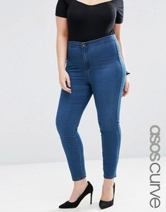 Выбеленные джеггинсы ASOS CURVE Rivington - Синий