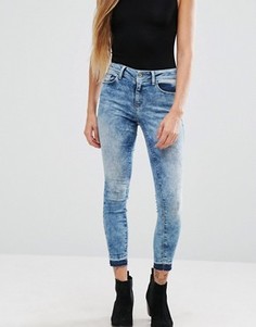 Крашеные укороченные джинсы скинни Only Ultimate - Синий