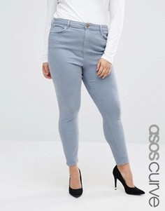 Джинсы скинни с завышенной талией ASOS CURVE Ridley - Синий