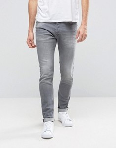 Светло-серые выбеленные джинсы скинни Diesel Tepphar 853T - Серый
