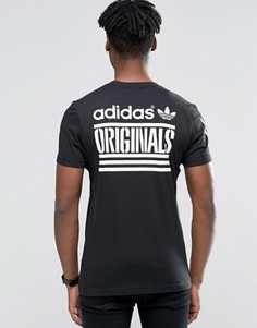 Черная футболка с принтом adidas Originals AZ1021 - Черный