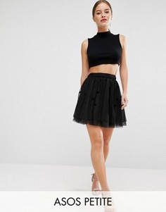 Тюлевая мини-юбка для выпускного ASOS PETITE - Черный