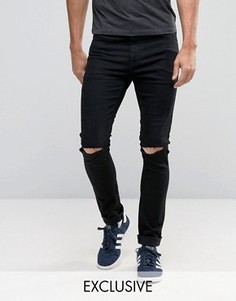 Черные рваные джинсы скинни Noak - Черный