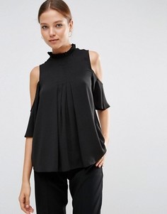 Блузка с высоким воротом ASOS - Красный