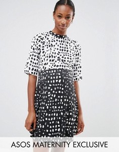 Свободное платье с леопардовым принтом ASOS Maternity - Мульти