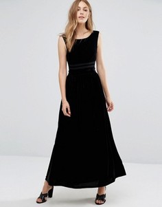 Бархатное платье макси без рукавов Vila - Черный