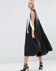 Платье миди в складку ASOS WHITE - Мульти