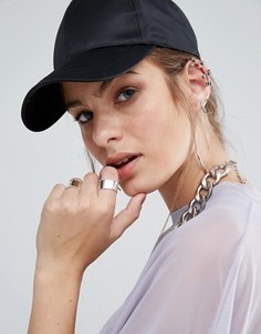 Атласная бейсболка Missguided - Черный