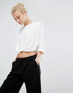 Блузка с узлом спереди Vero Moda - Белый