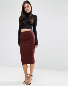 Длинная юбка-карандаш ASOS - Красный