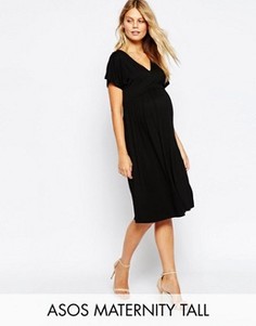 Платье миди для беременных ASOS Maternity TALL - Черный