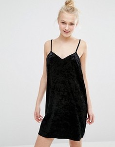 Бархатное платье-майка Monki - Черный