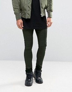Супероблегающие джинсы цвета хаки ASOS - Зеленый