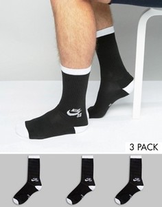 3 пары черных носков Nike SB SX5865-001 - Черный