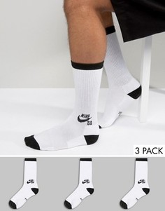 3 пары белых носков Nike SB SX5865-101 - Белый