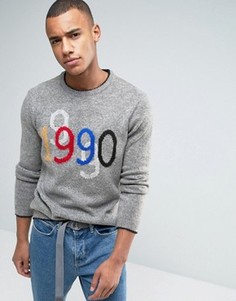 Джемпер с узором 1990 ASOS - Серый