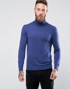 Джемпер с отворачивающимся воротником United Colors of Benetton - Темно-синий