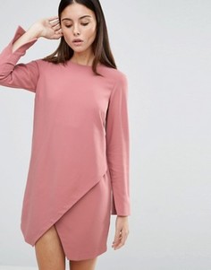 Асимметричное цельнокройное платье ASOS - Розовый