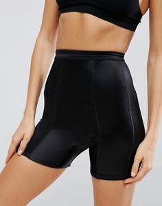 Моделирующие блестящие шорты ASOS - Черный