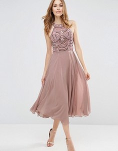 Платье миди ASOS - Розовый