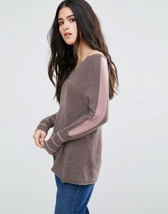 Кашемировый джемпер с рукавами реглан и полосками Subtle Luxury - Мульти