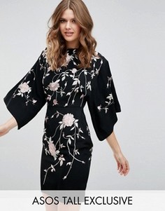 Платье мини с вышивкой ASOS TALL - Мульти