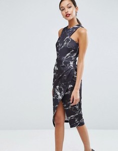 Платье миди с запахом ASOS - Черный