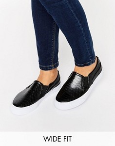 Кроссовки-слипоны для широкой стопы ASOS DULCIE - Черный